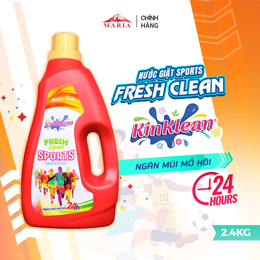 Nước giặt Sport KinKlean ngăn mùi mồ hôi 24h (2.4kg)
