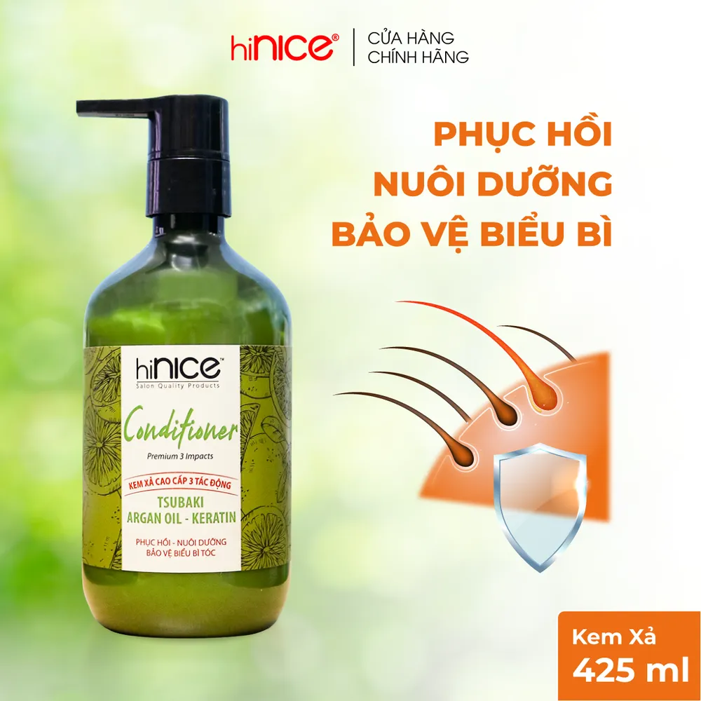 Kem Xả Bưởi Cao Cấp 3 Tác Động – hiNICE Conditioner dành cho tóc hư tổn 425ml