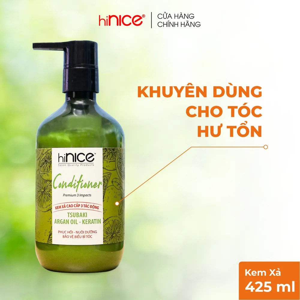 Kem Xả Bưởi Cao Cấp 3 Tác Động – hiNICE Conditioner dành cho tóc hư tổn 425ml