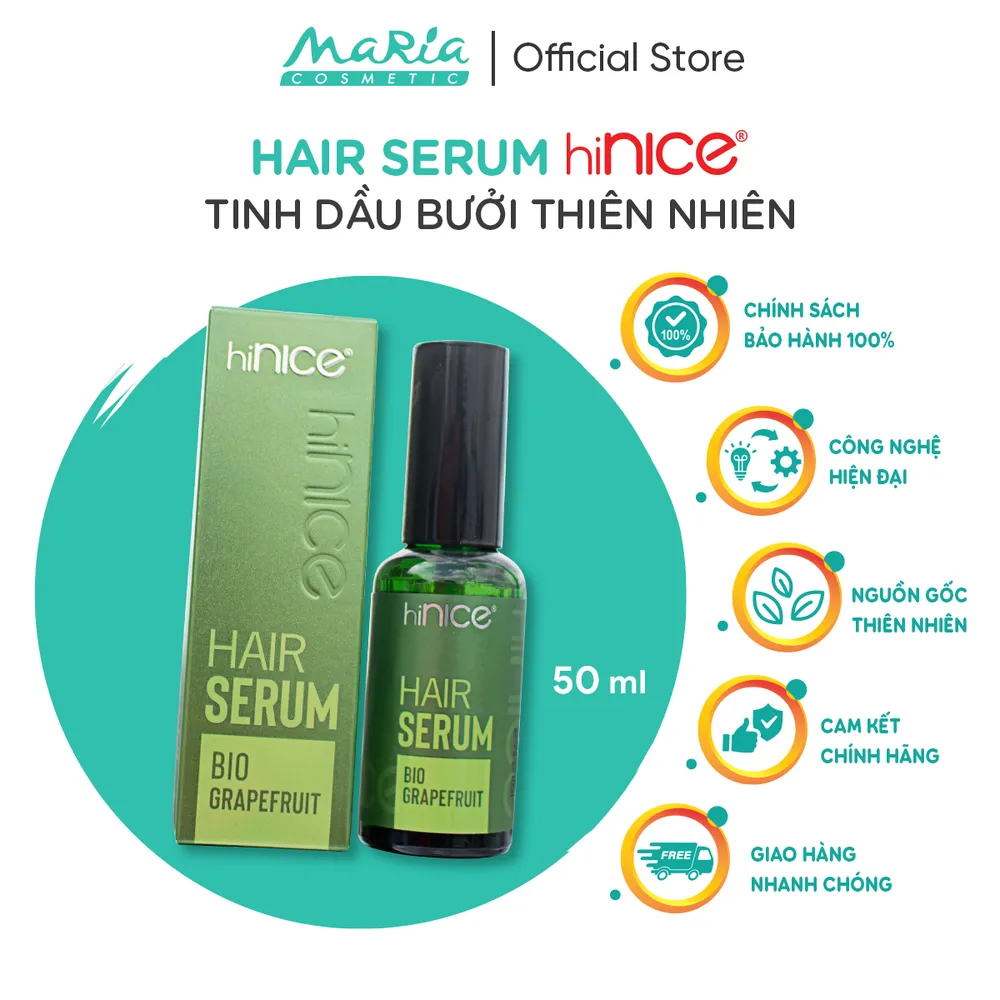 Serum dưỡng tóc hiNICE Bio Grapefuit giúp dưỡng ẩm, giữ nếp tóc uốn chuẩn Salon 50ml