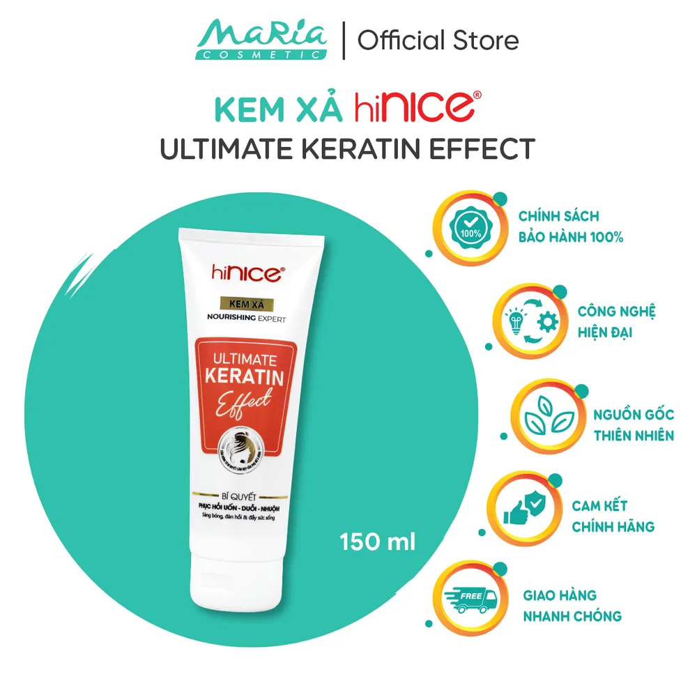 Kem xả hiNICE Keratin chăm sóc biểu bì, phục hồi hư tổn tóc 150ml