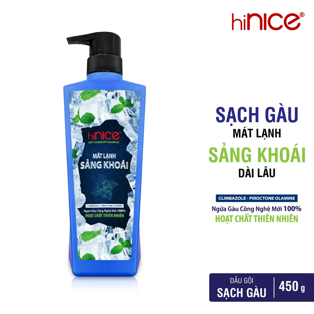 Dầu gội hiNice shampoo sạch gàu mát lạnh 450g