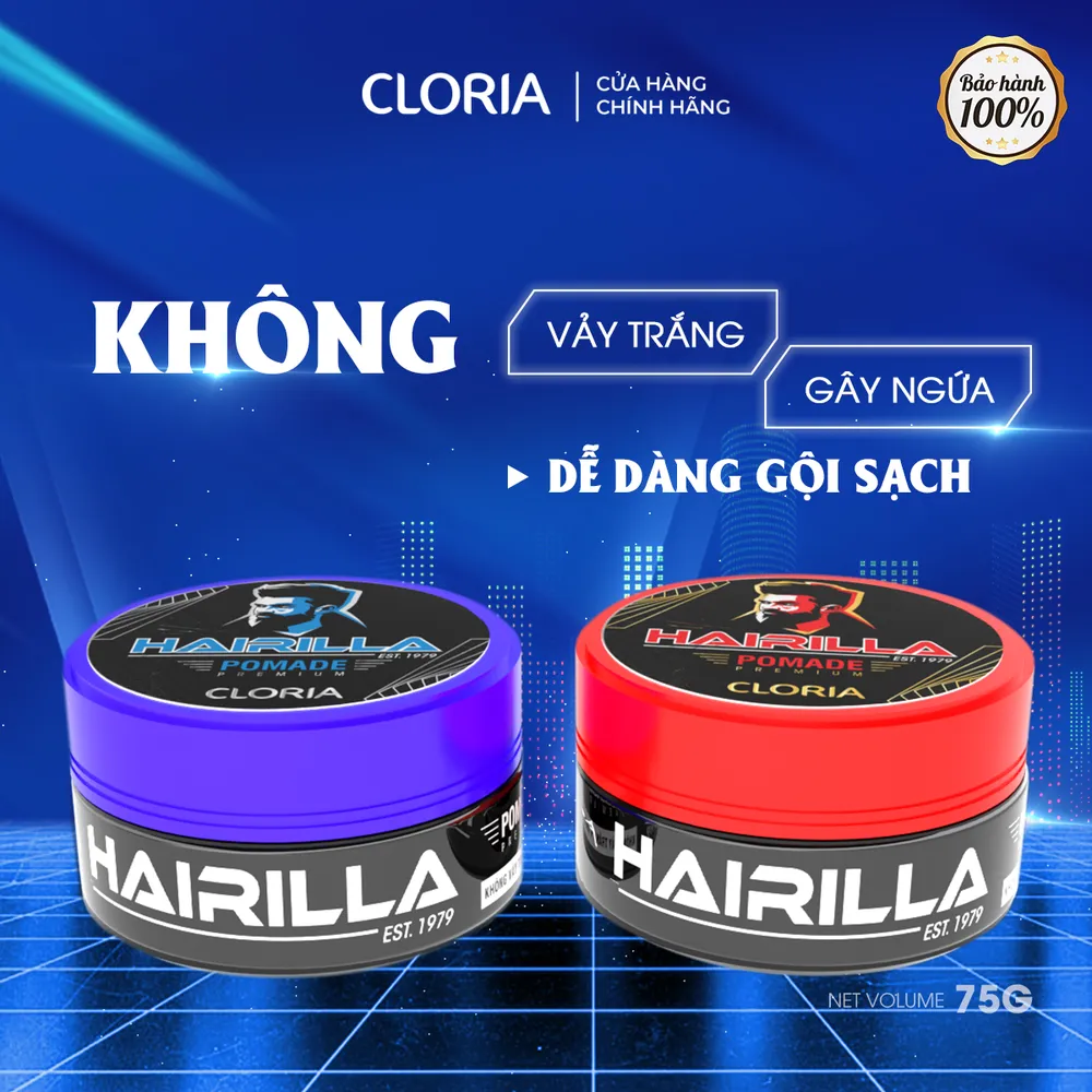 Pomade tạo nếp tóc Hairilla Cloria dành cho phái mạnh (75g)