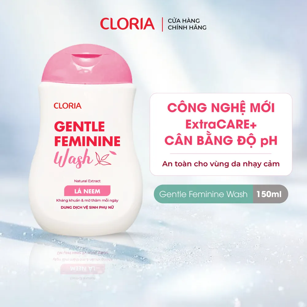 Dung dịch vệ sinh phụ nữ Cloria kháng khuẩn, mờ thâm (150ml) - Bảo Hành 100%