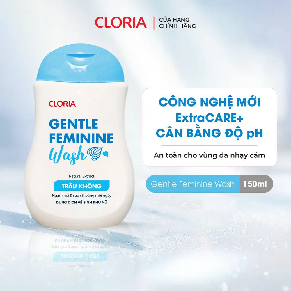 Dung dịch vệ sinh phụ nữ Cloria ngăn mùi, sạch thoáng 24h (150ml) - Bảo Hành 100%