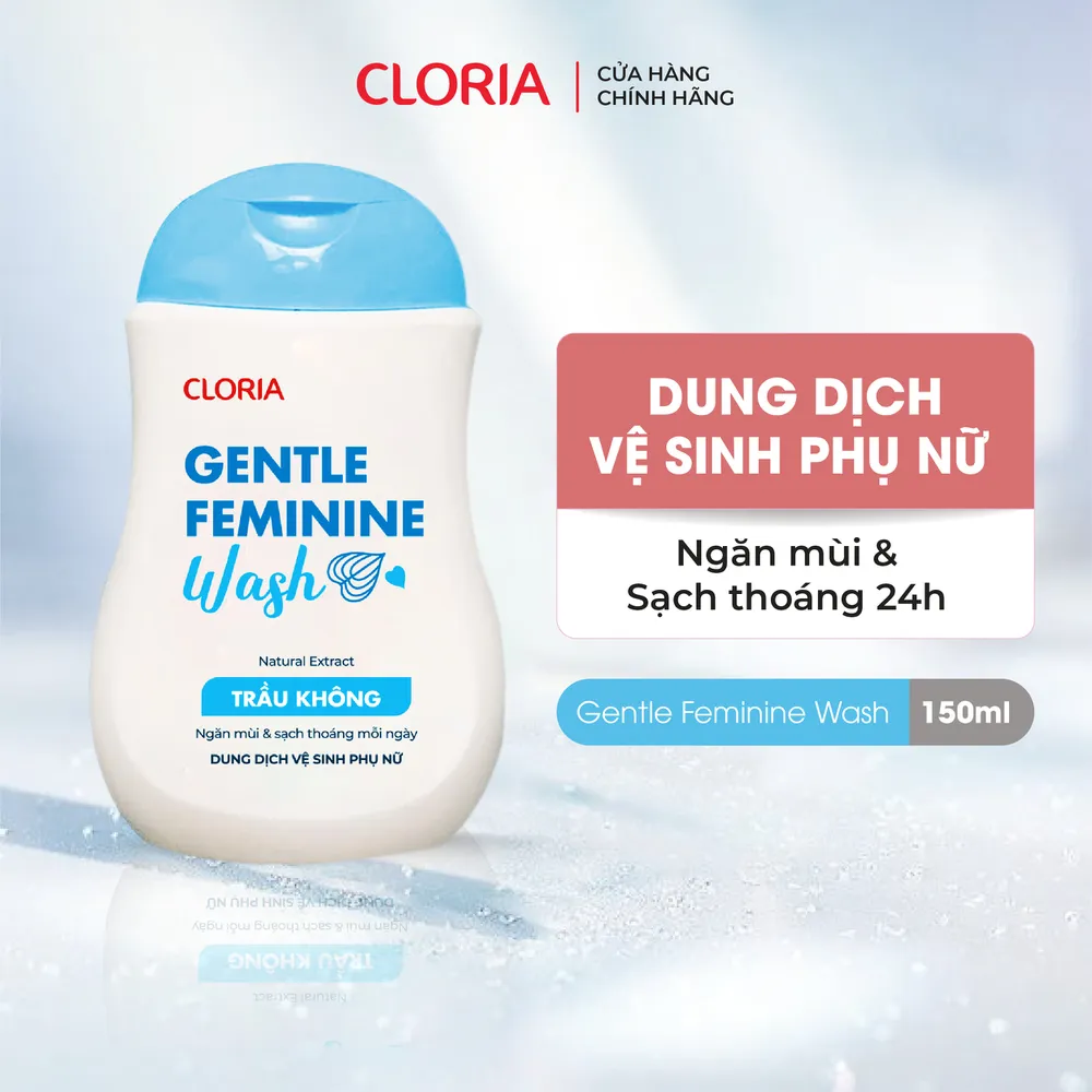 Dung dịch vệ sinh phụ nữ Cloria ngăn mùi, sạch thoáng 24h (150ml) - Bảo Hành 100%