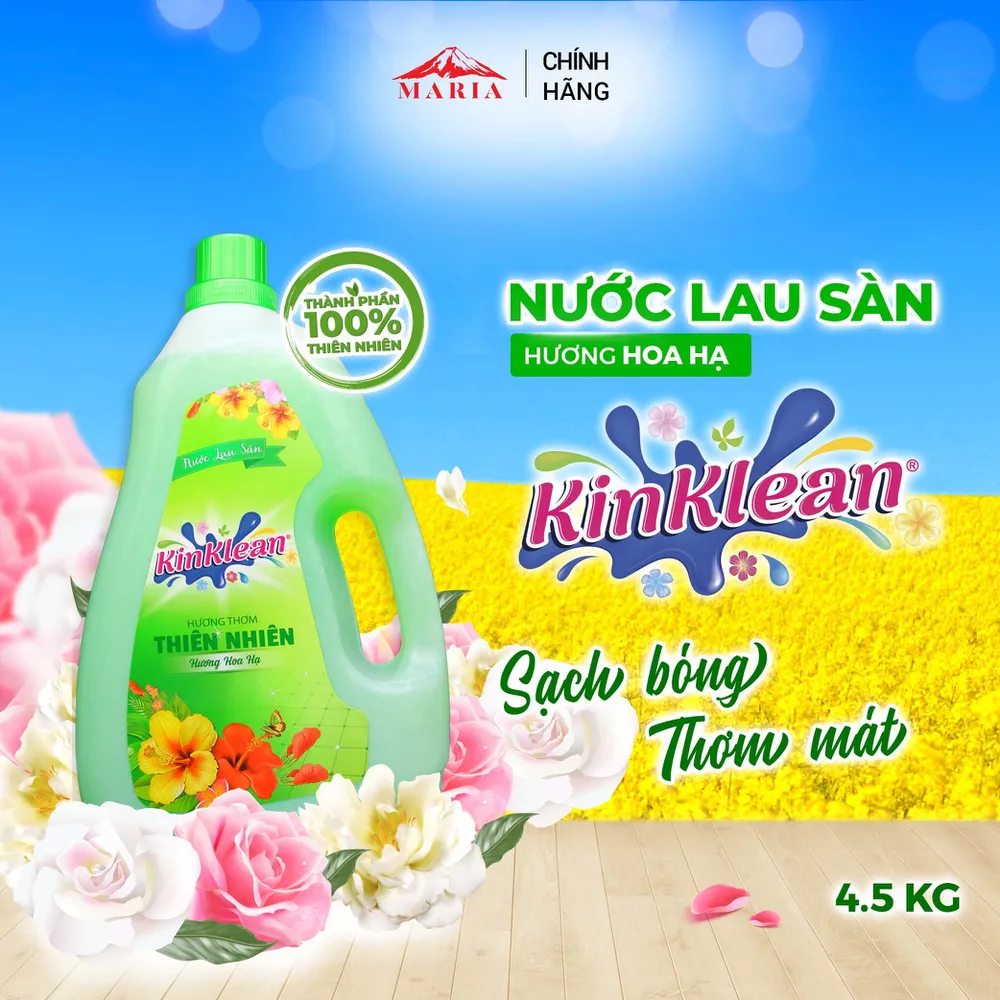 Nước Lau Sàn KinKlean hương Hoa Hạ (4.5kg)