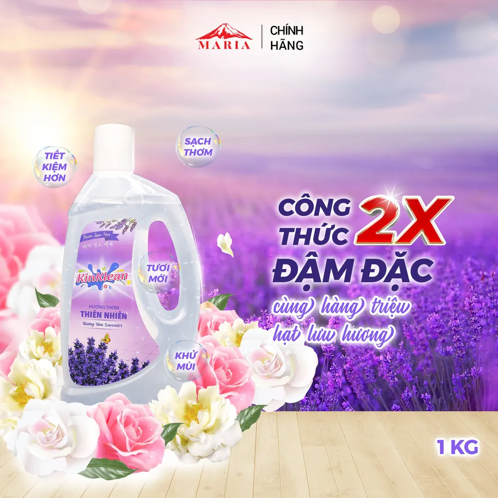 Nước Lau Sàn KinKlean hương Hoa Lavender (1kg)