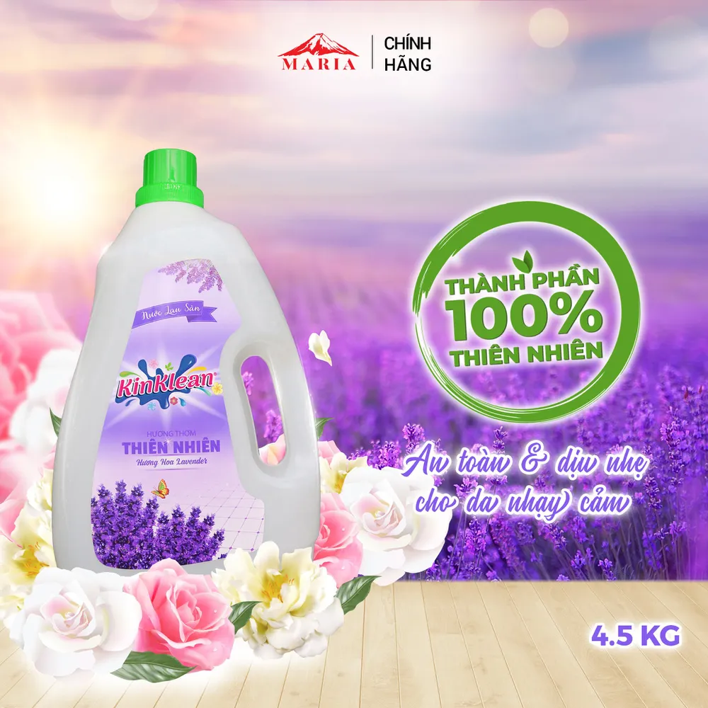 Nước Lau Sàn KinKlean hương Hoa Lavender (4.5kg)