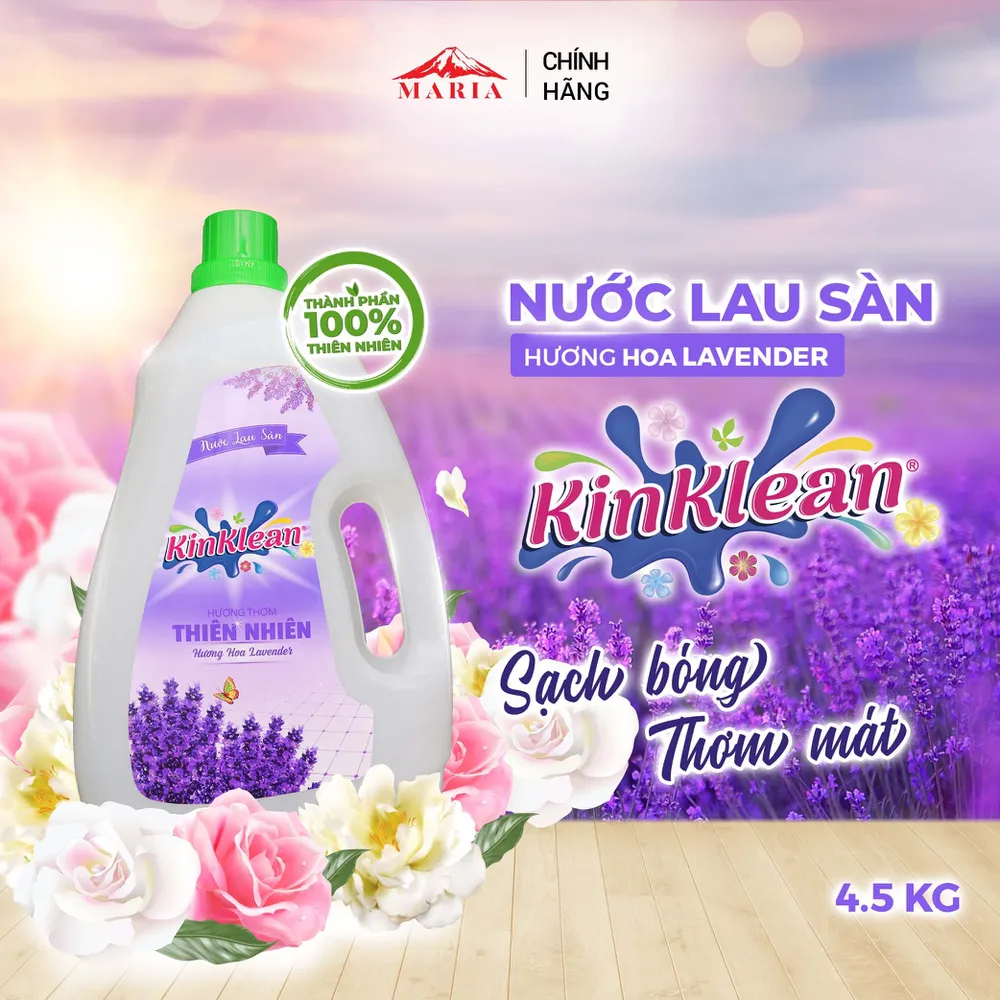 Nước Lau Sàn KinKlean hương Hoa Lavender (4.5kg)