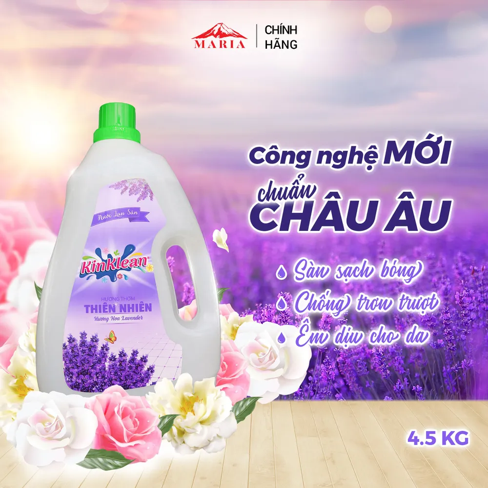 Nước Lau Sàn KinKlean hương Hoa Lavender (4.5kg)