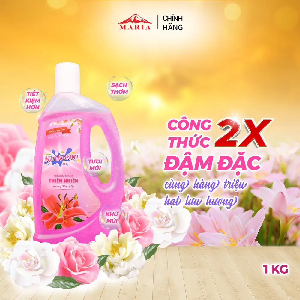 Nước Lau Sàn KinKlean hương Hoa Lily (1kg)