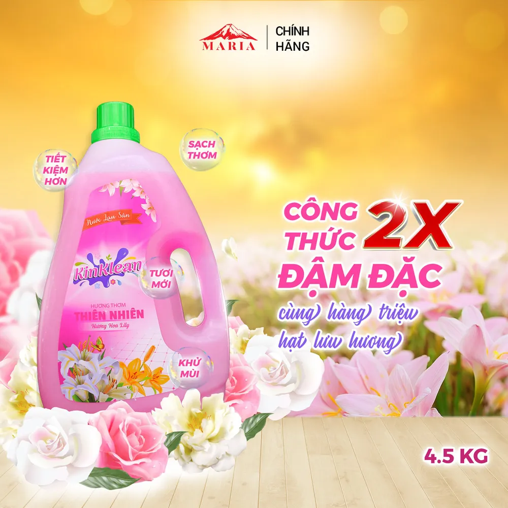 Nước Lau Sàn KinKlean hương Hoa Lily (4.5kg)