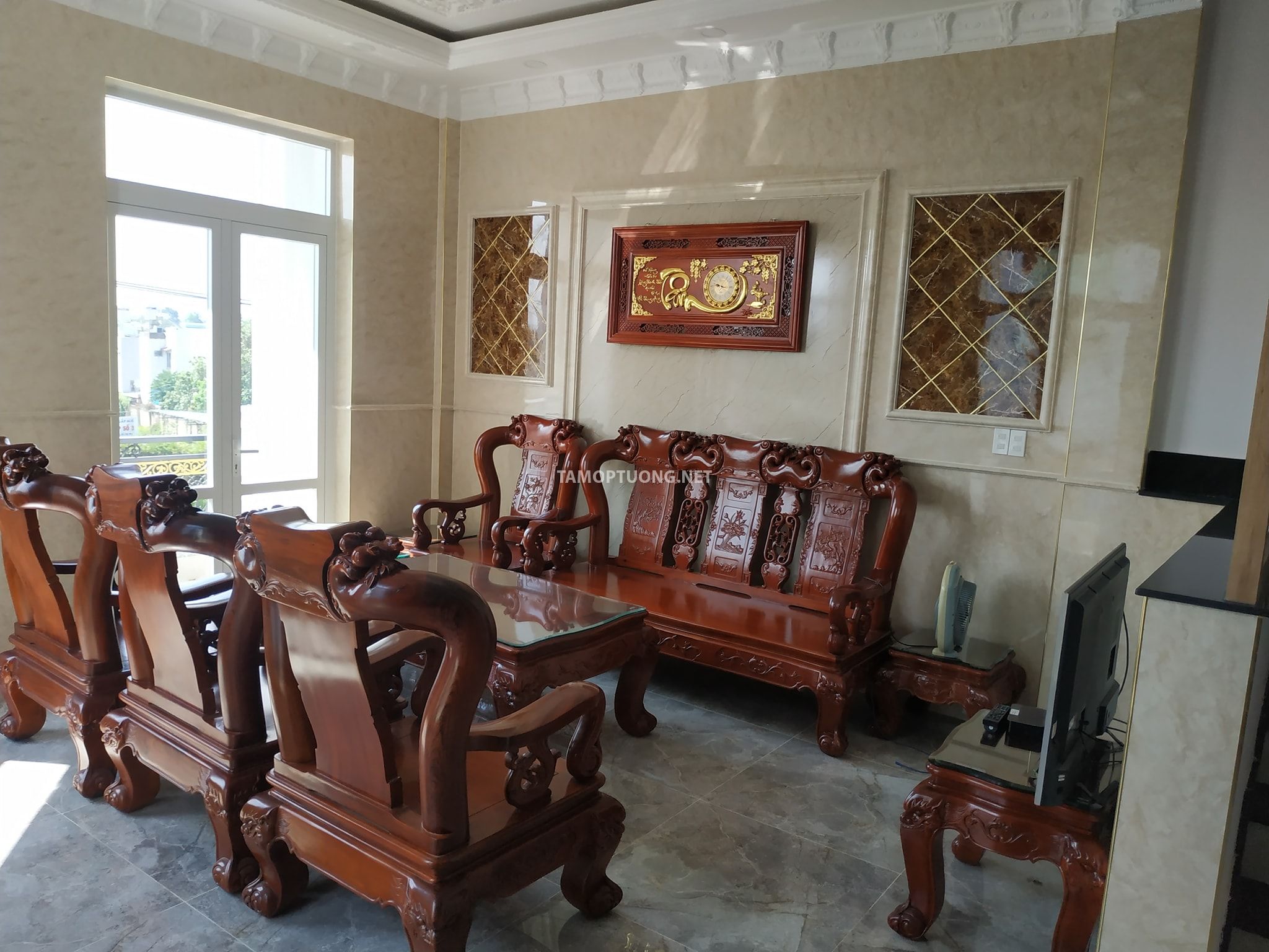 Tấm pvc vân đá, giải pháp ốp tường trang trí mới trong Ngành Nội Thất