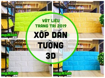 Hé lộ Xốp dán tường 3D, vật liệu trang trí Nội thất Hot nhất 2019