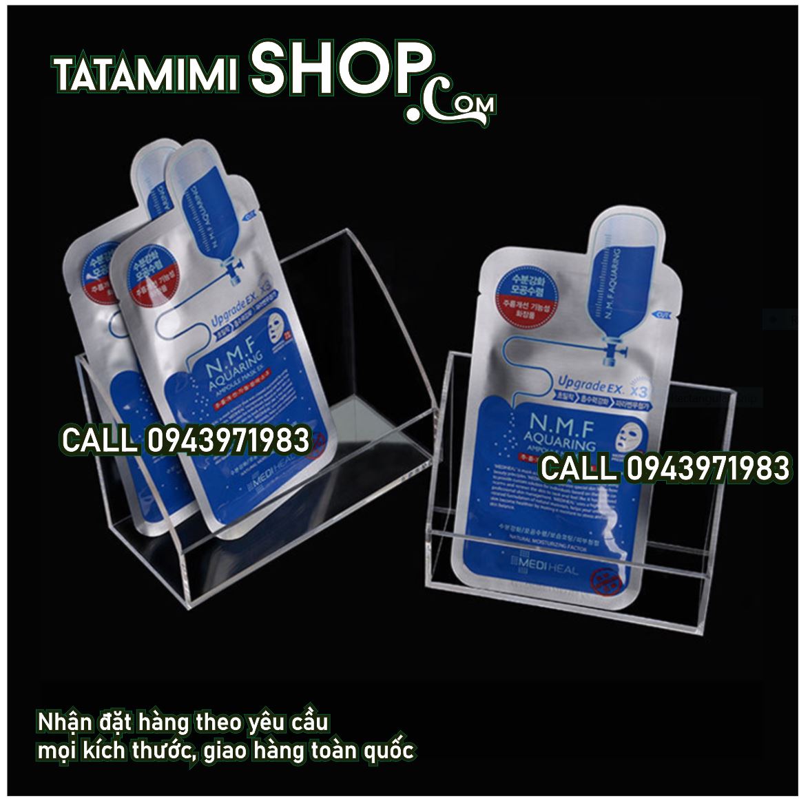 Hộp mica để mặt nạ
