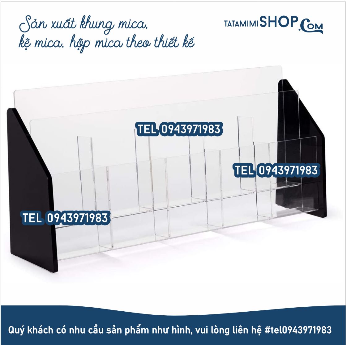 Kệ Mica brochure để bàn , Ke mica brochure de ban