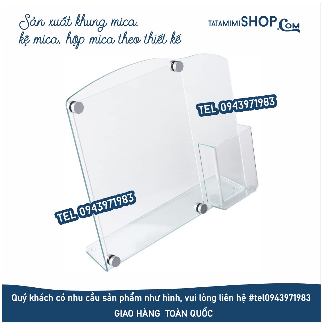 Walmart Acrylic Sign Frame with Brochure Holder