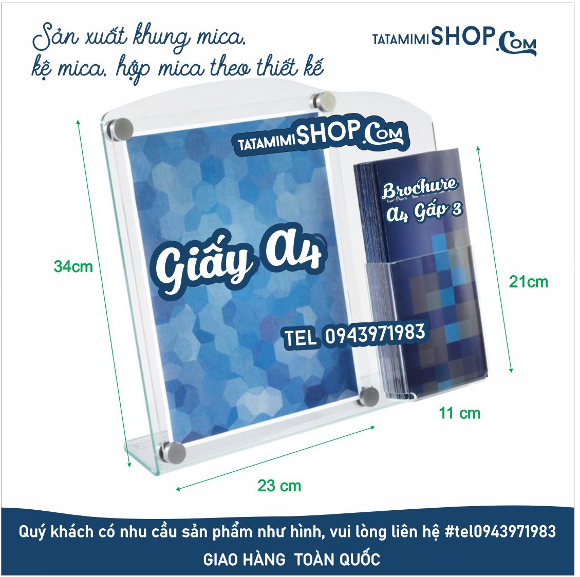 Kệ mica A4 để bàn -T201A,