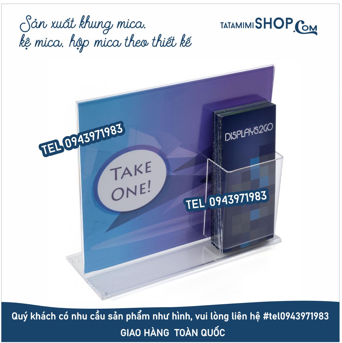 Kệ Mica brochure để bàn , Ke mica brochure de ban