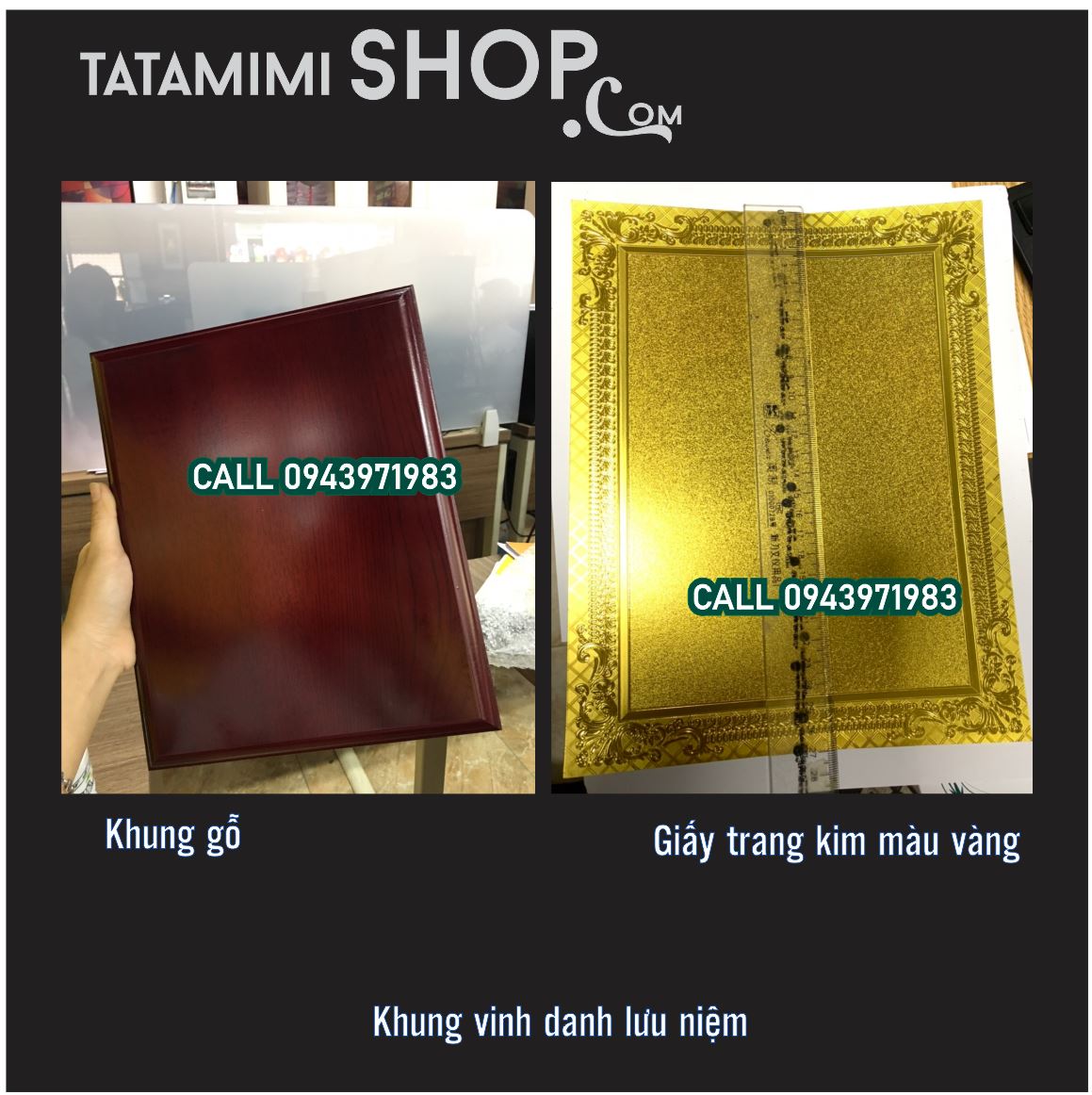 Khung vinh danh lưu niệm