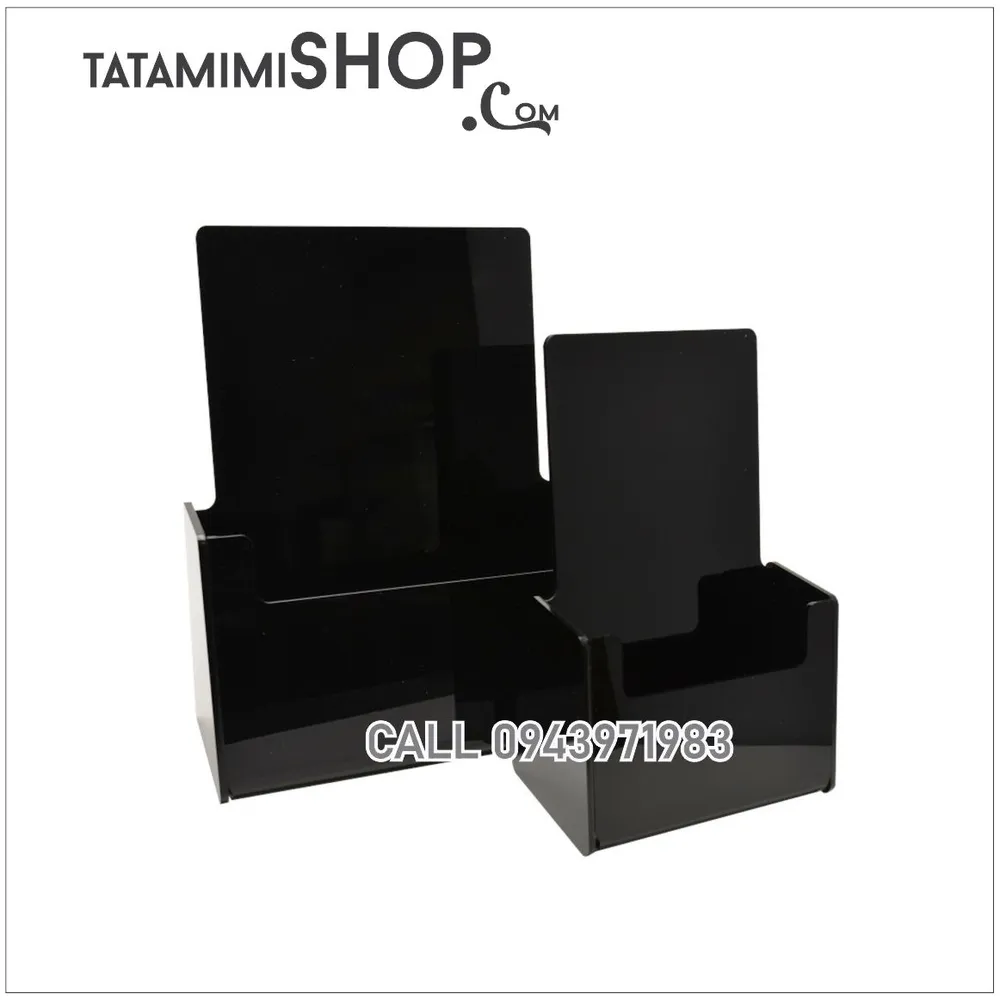 Hộp mica đen A5 để bàn