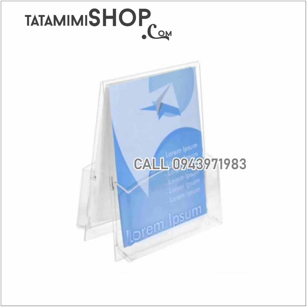 Kệ để tờ rơi chữ A để bàn A6 2 mặt
