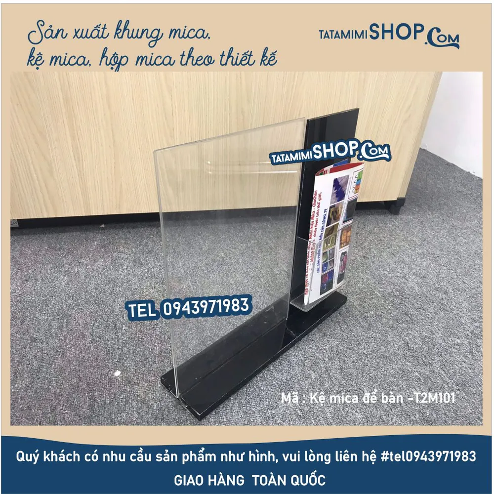 Kệ mica để báo giá và tờ rơi -T2M101