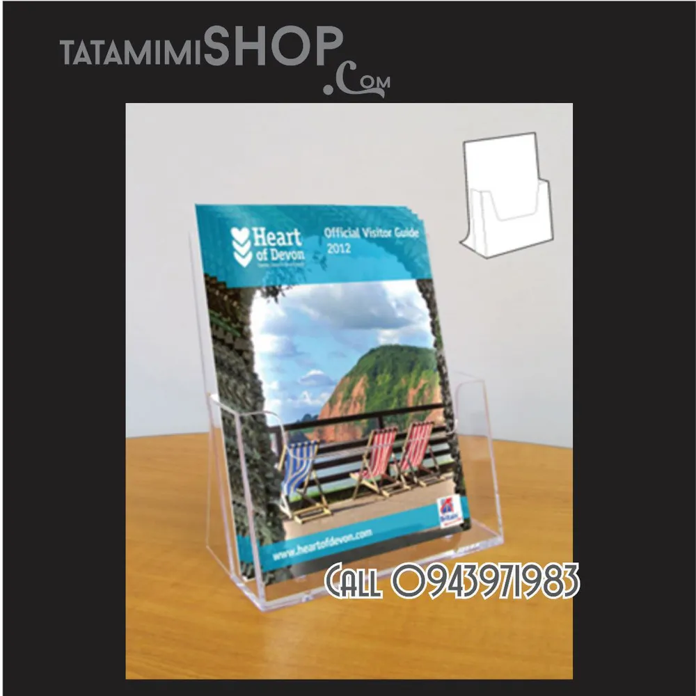 Hộp để tờ rơi A6 Mica trong