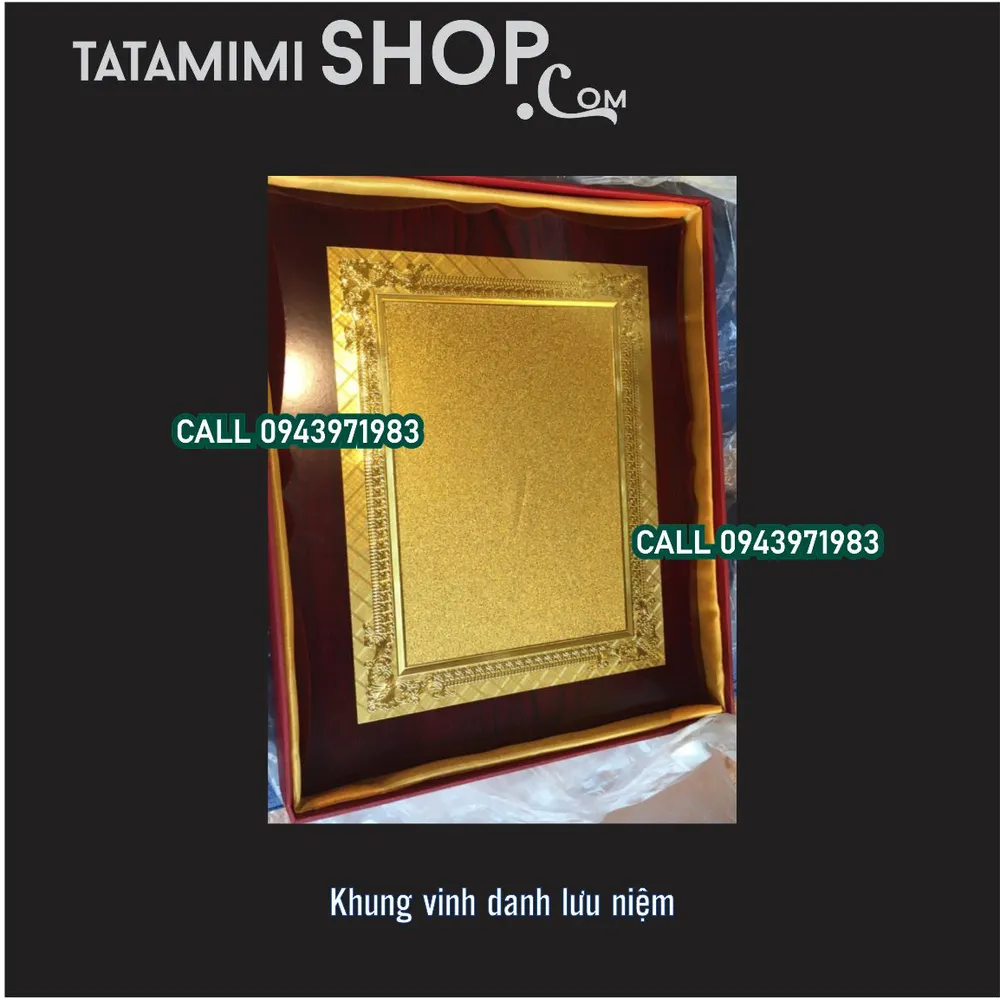 Khung vinh danh lưu niệm 24x31 (cm)-KVD01
