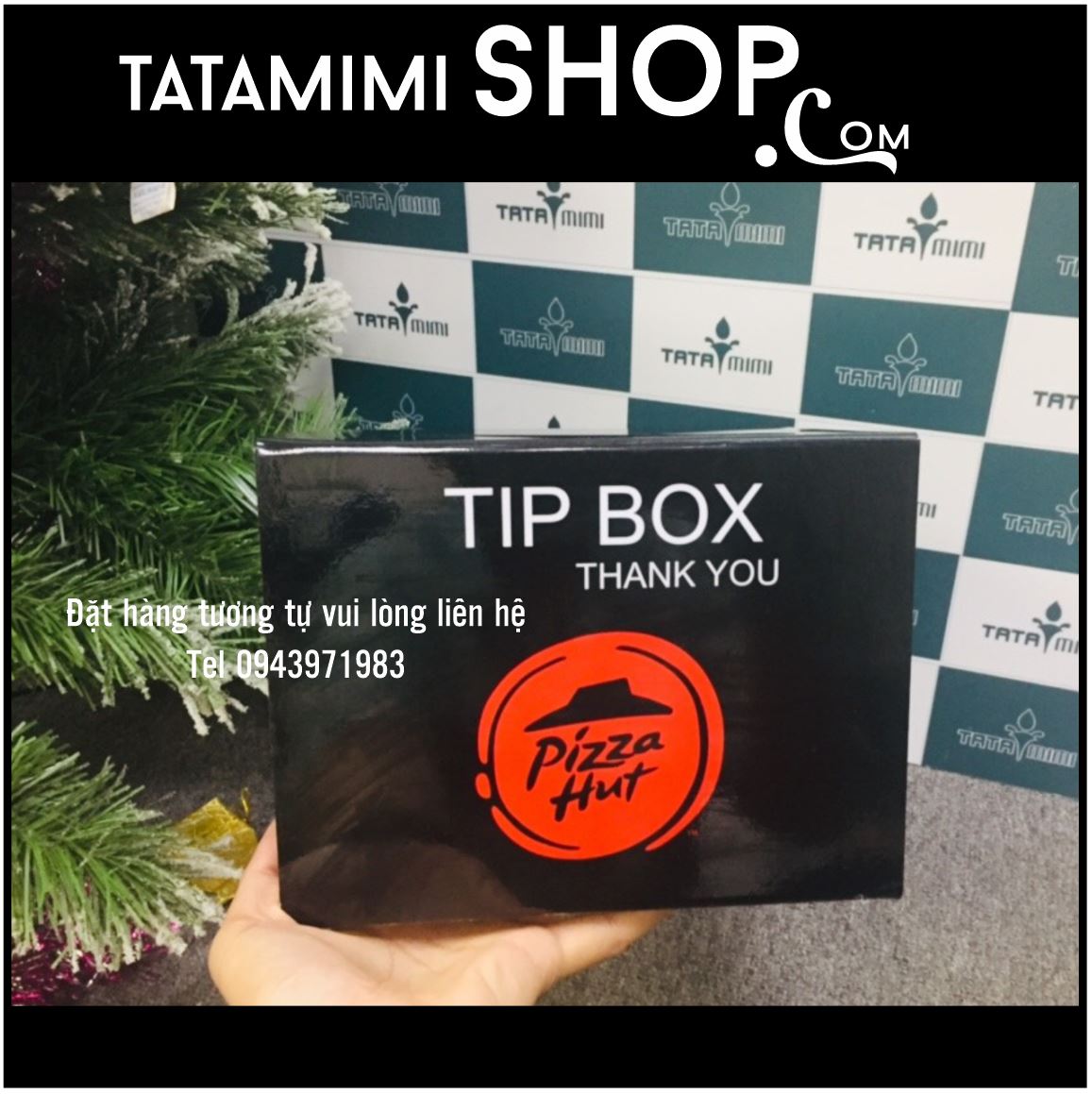 Tip box mica , hộp box tip pizza hut Tip box mica , hộp box tip pizza hut