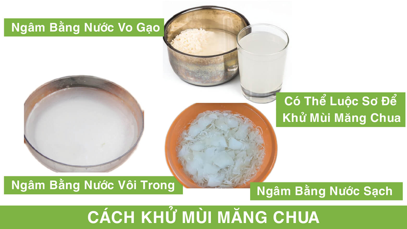 Cách khử mùi măng chua Cách khử mùi măng chua