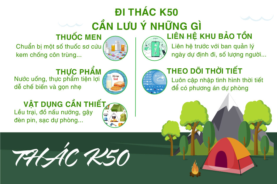 đi thác k50 cần lưu ý những gì đi thác k50 cần lưu ý những gì