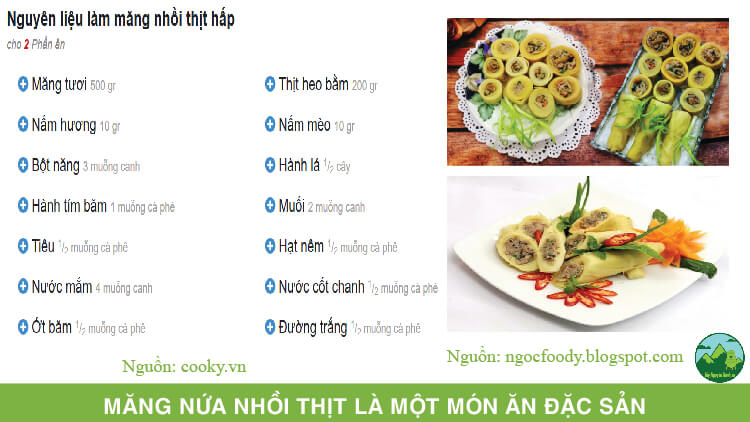 măng nứa nhồi thịt hấp