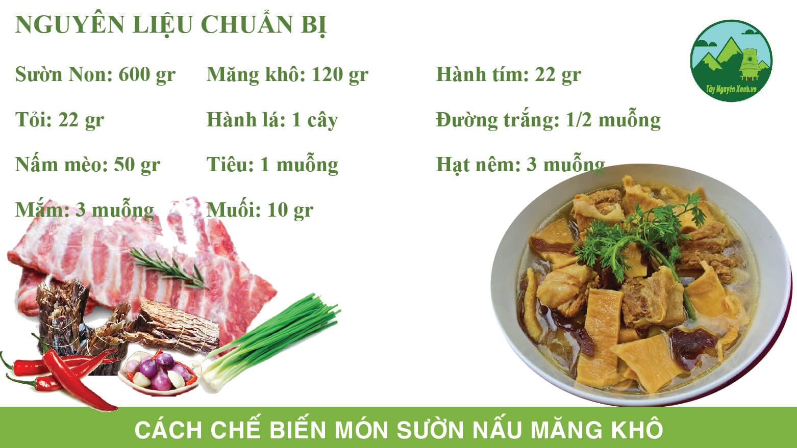 sườn nấu măng khô sườn nấu măng khô