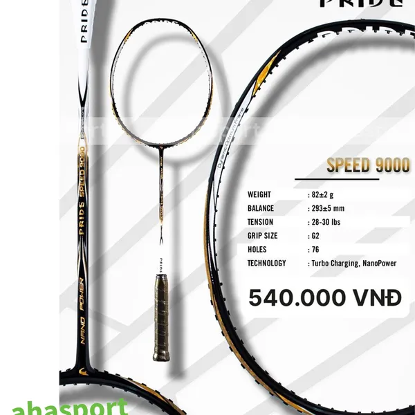 Vợt cầu lông Pride Speed 9000