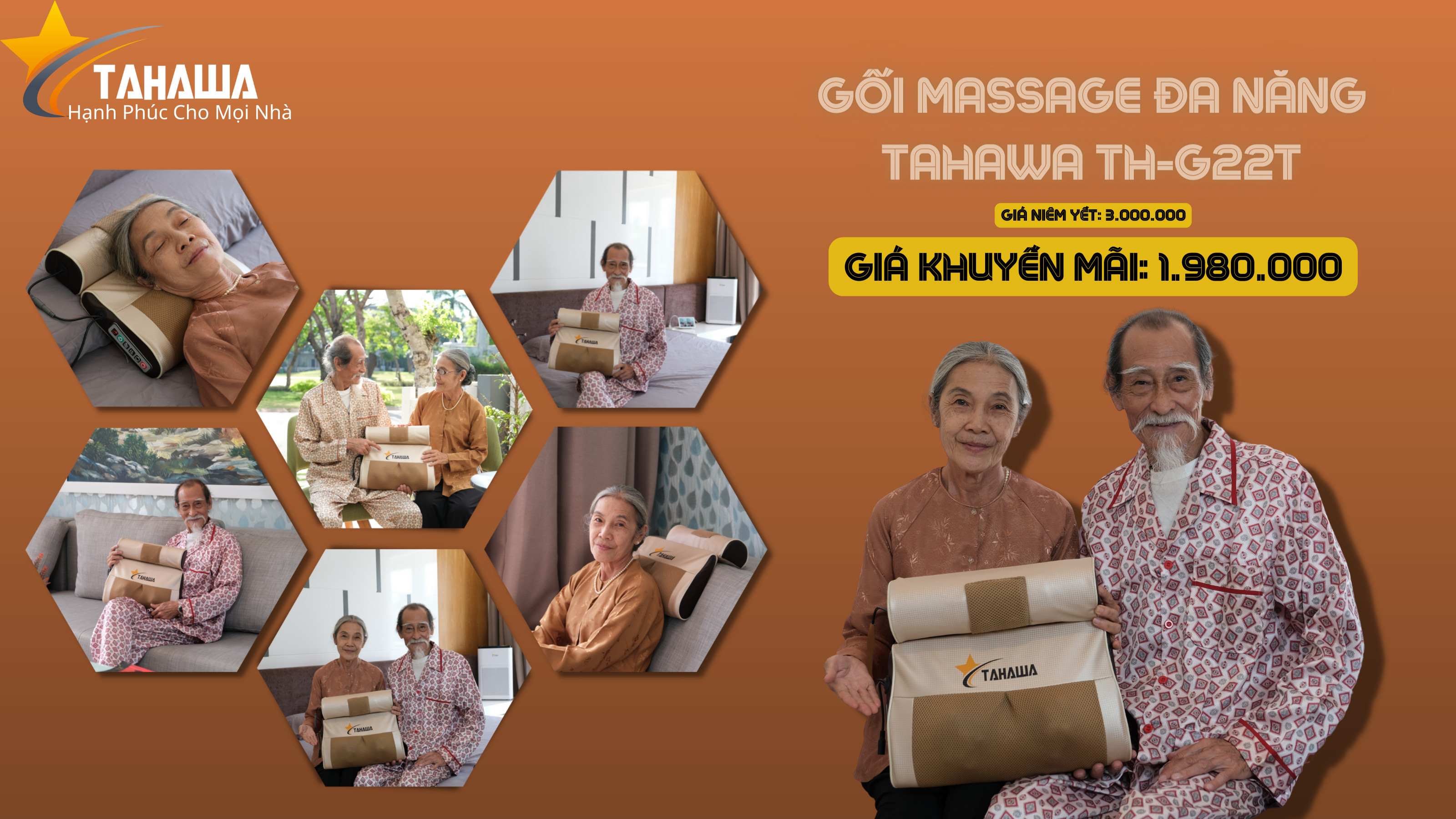 Gối Massage Đa Năng Tahawa TH-G22T