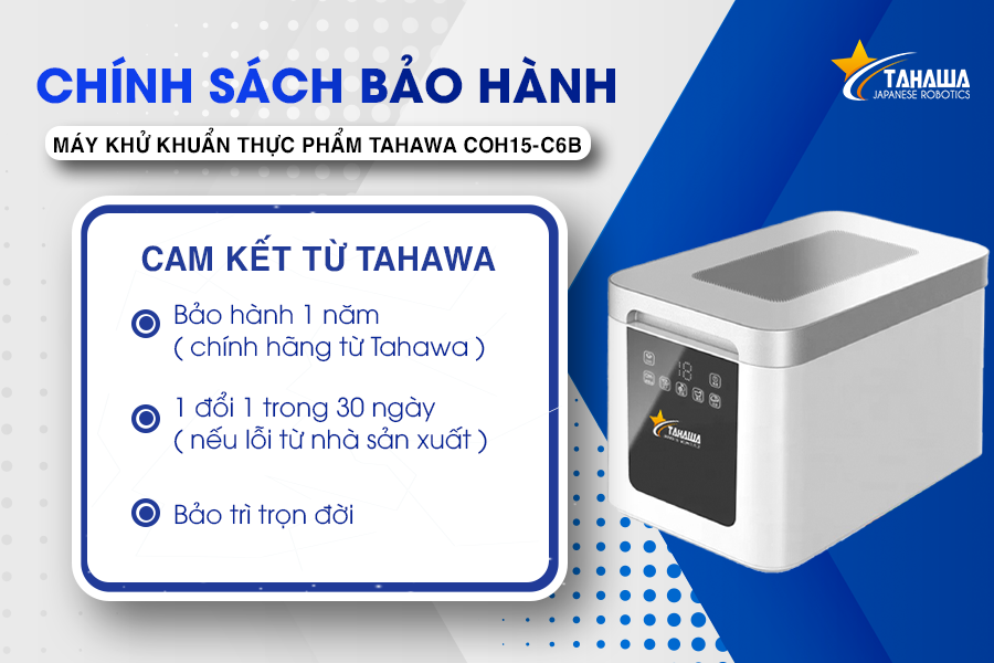 Máy khử khuẩn thực phẩm, rửa thực phẩm đa năng Tahawa COH15-C6B