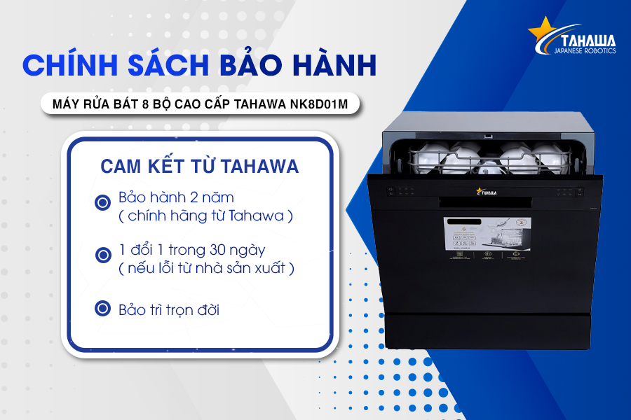 Máy rửa bát 8 bộ cao cấp Tahawa NK8D01M Máy rửa bát 8 bộ cao cấp Tahawa NK8D01M