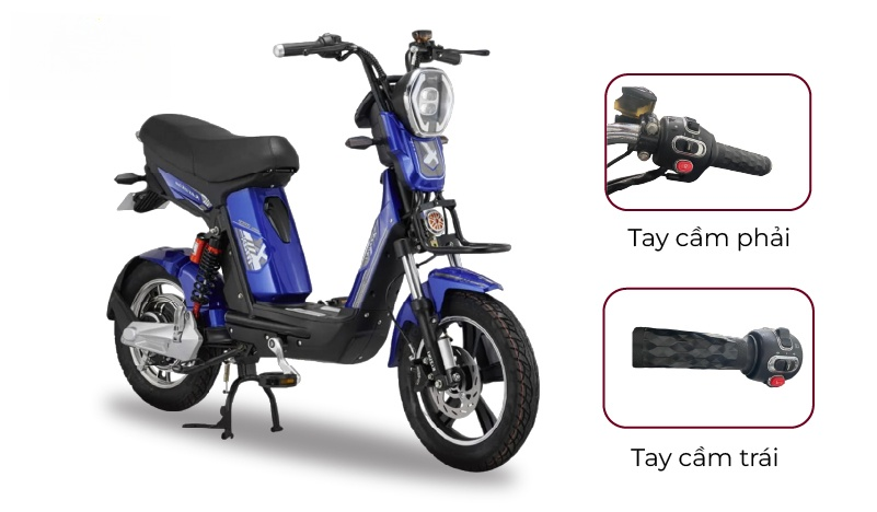 Tay ga và màn hình hiển thị trên xe máy điện Tay ga và màn hình hiển thị trên xe máy điện