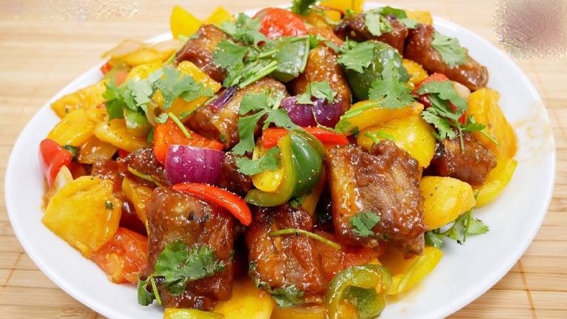 Cách làm sườn xào chua ngọt với dứa Cách làm sườn xào chua ngọt với dứa