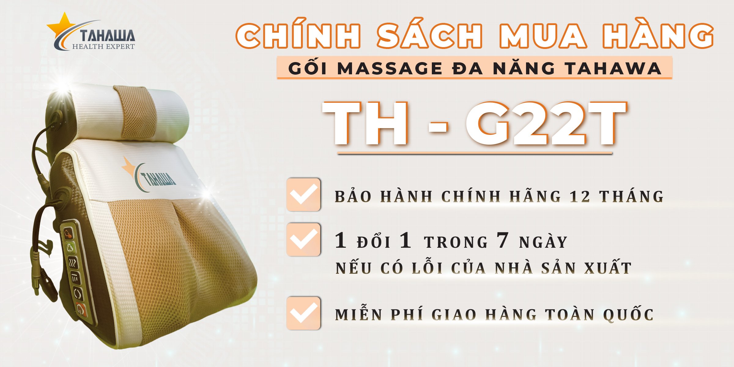 Chính sách mua hàng Gối Massage Đa Năng Tahawa TH-G22T