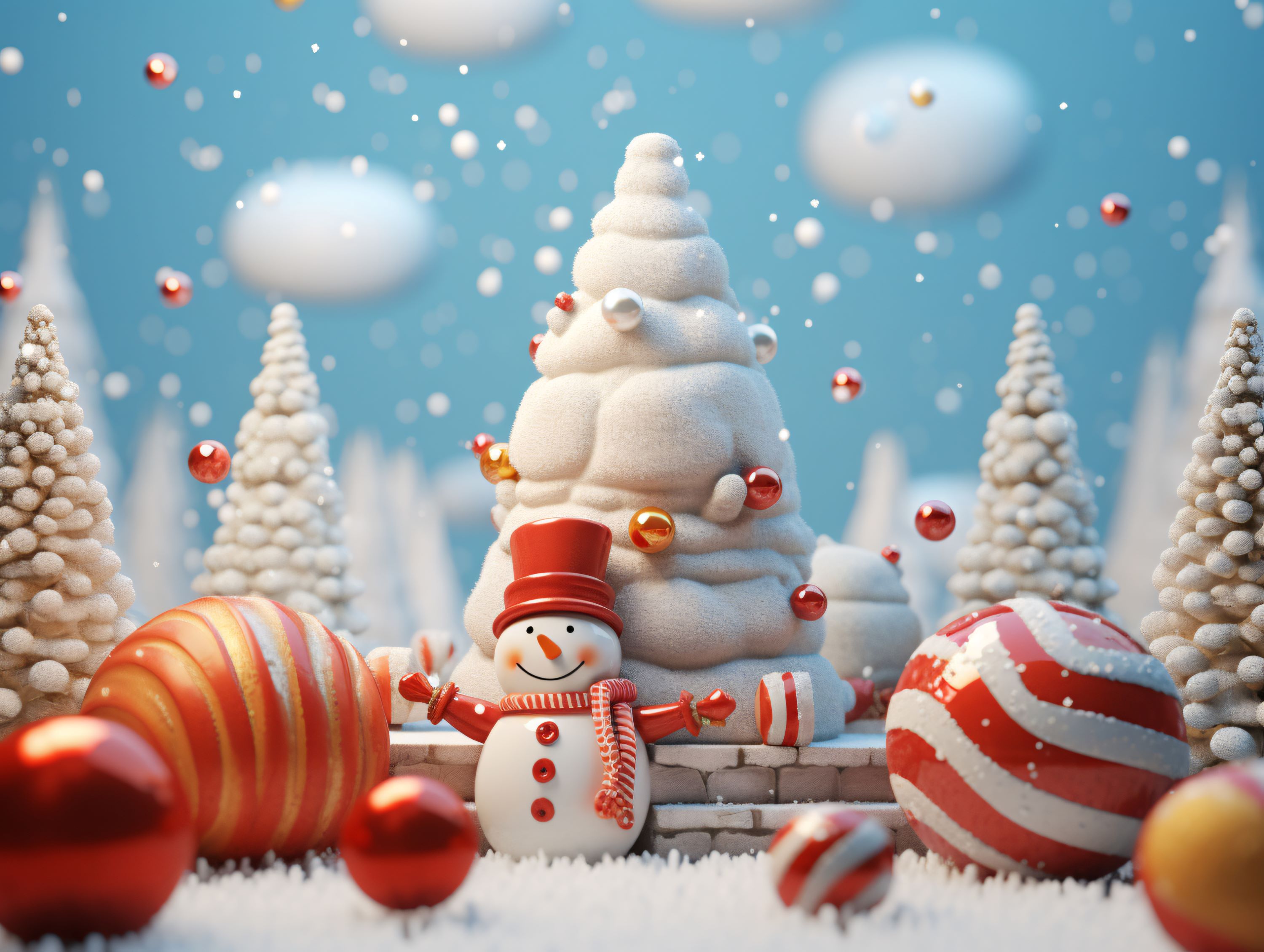 Hình nền Giáng Sinh 3D – Sống động và sáng tạo