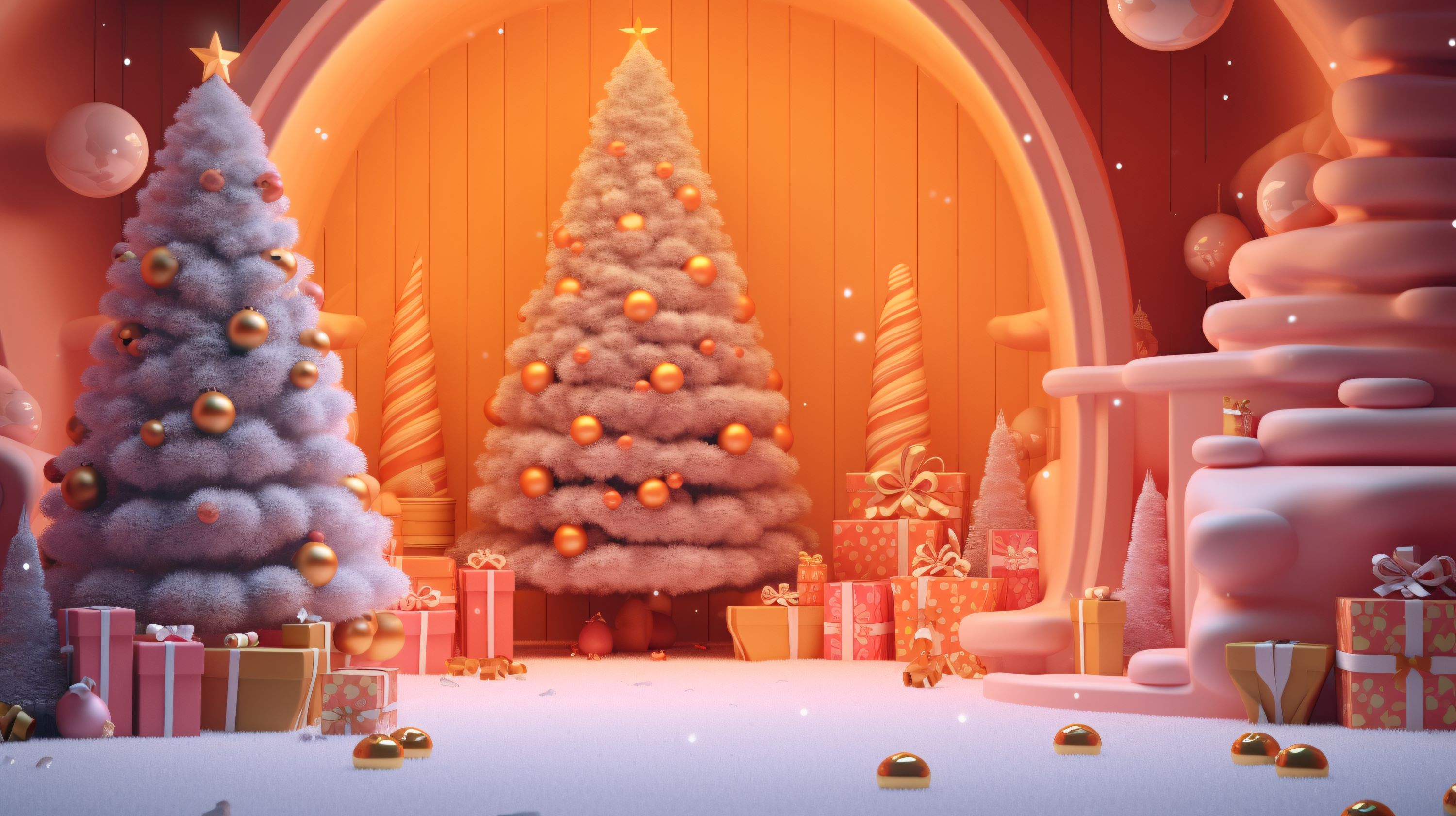 Hình nền Giáng Sinh 3D – Sống động và sáng tạo