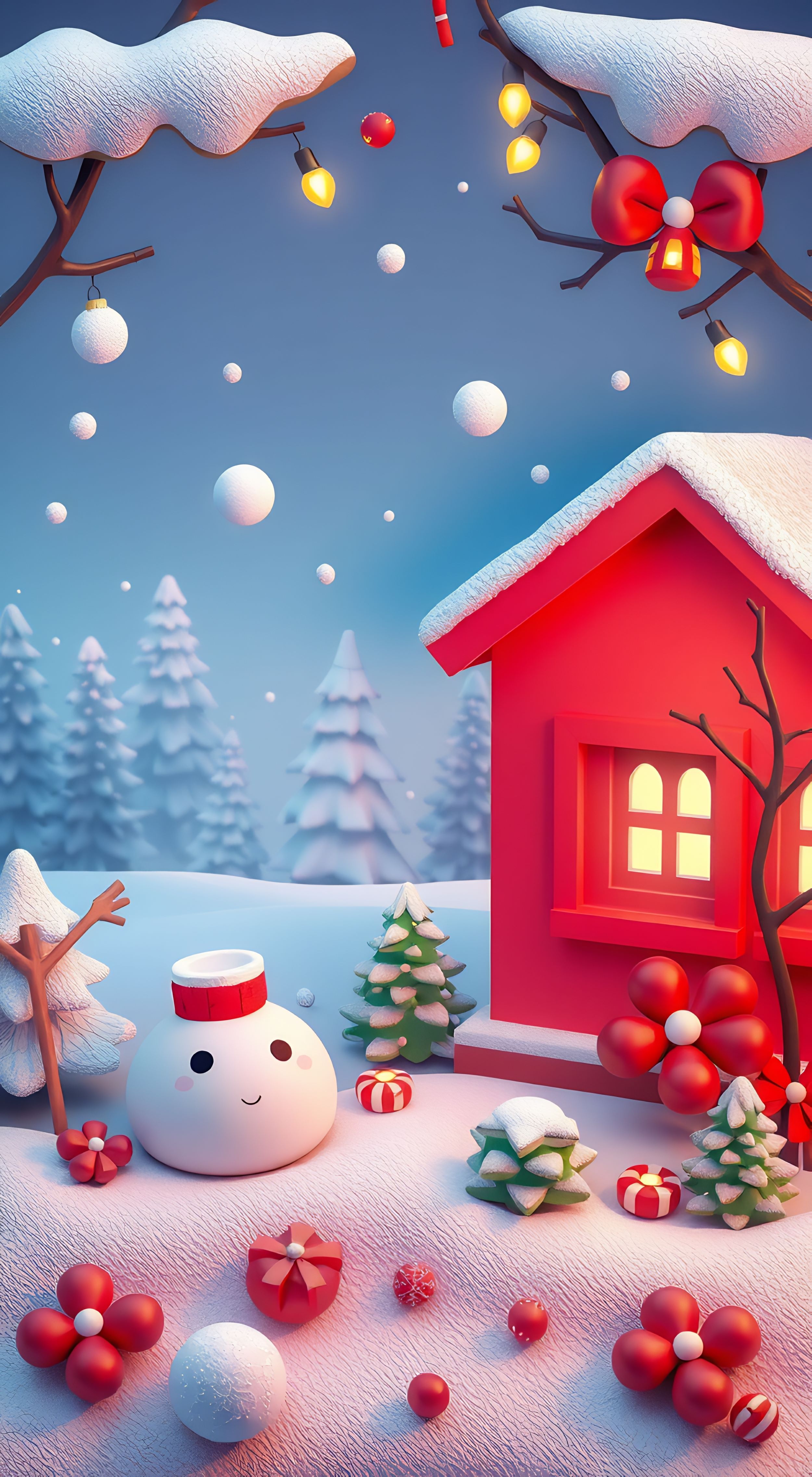 Hình nền Giáng Sinh 3D – Sống động và sáng tạo