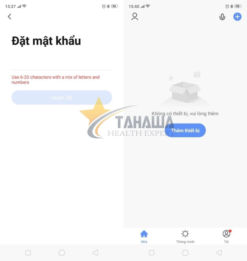 Đặt mật khẩu tài khoản App điều khiển máy lọc không khí Tahawa Nhật Bản TH-AP21 Đặt mật khẩu tài khoản App điều khiển máy lọc không khí Tahawa Nhật Bản TH-AP21