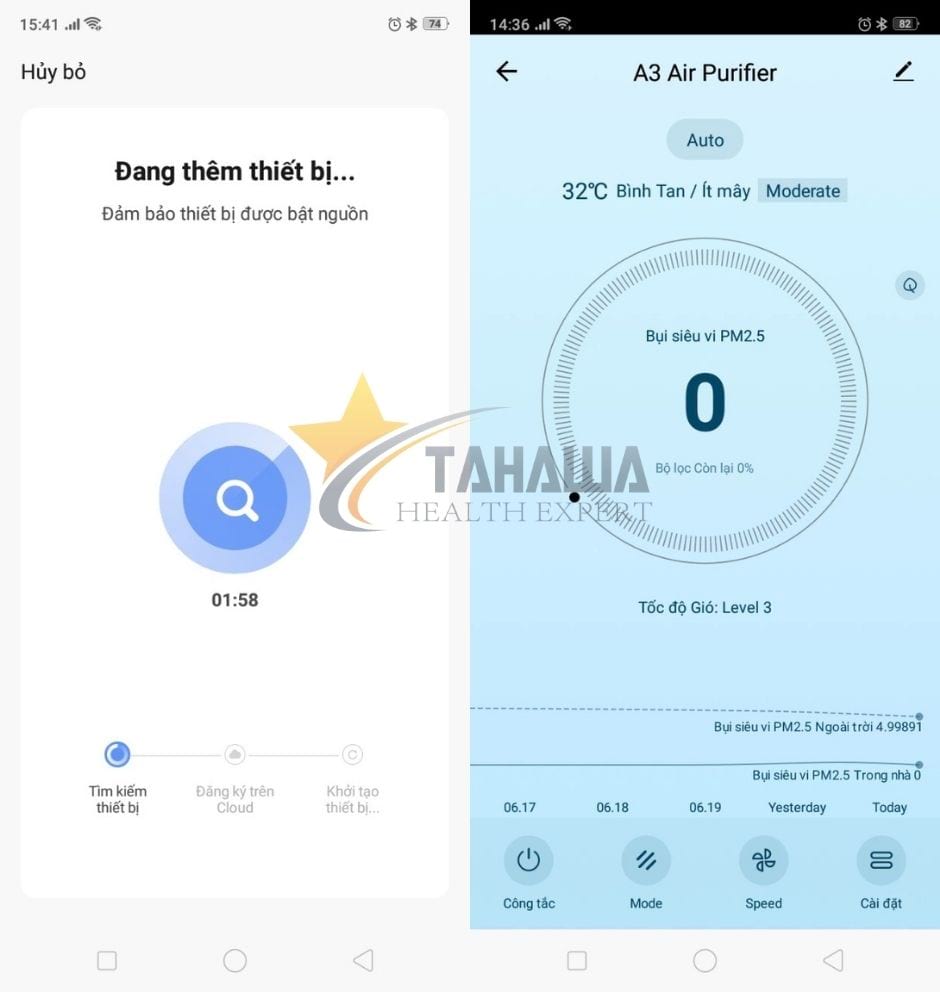 Kết nối thành công máy lọc không khí vào App điều khiển máy lọc không khí Tahawa Nhật Bản TH-AP21 Kết nối thành công máy lọc không khí vào App điều khiển máy lọc không khí Tahawa Nhật Bản TH-AP21