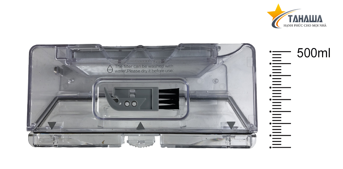 Dung tích hộp bụi và hộp nước của robot hút bụi lau nhà Dung tích hộp bụi và hộp nước của robot hút bụi lau nhà