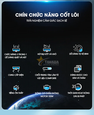 Máy Hút Bụi Lau Nhà Cầm Tay TAHAWA I7 Pro-13