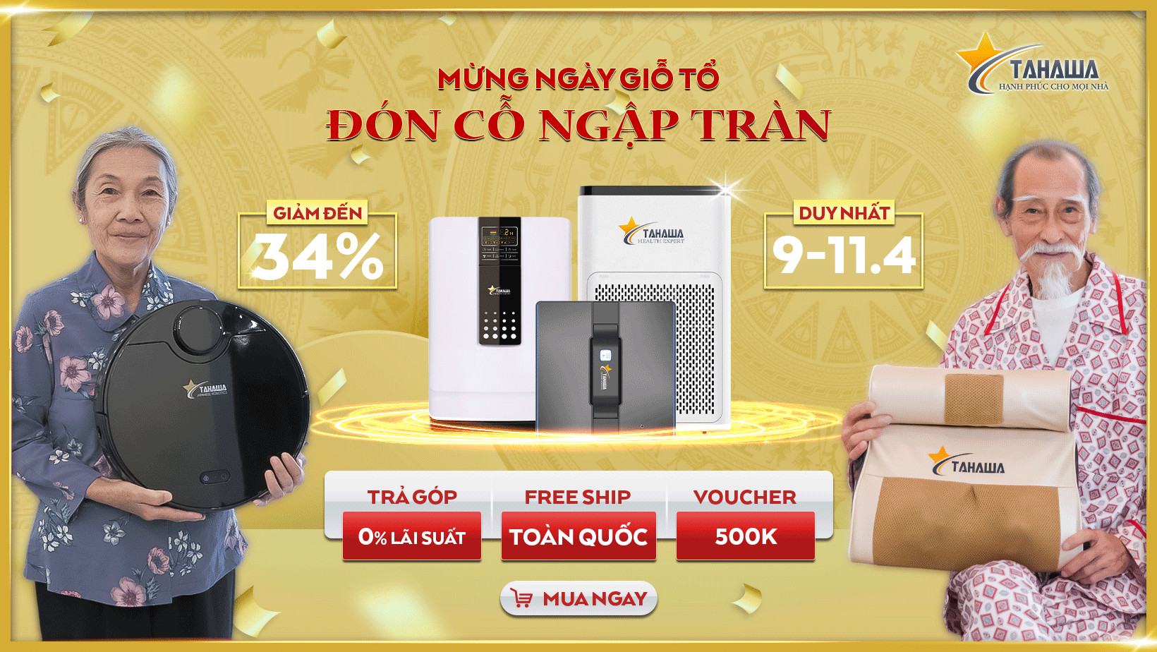 Khuyến Mãi Tưng Bừng - Chào Mừng Giỗ Tổ | TAHAWA Tặng Bạn Voucher 500K